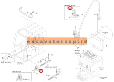 Зеркало боковое 71N8-47100, аналог, Корея, экскаватора HYUNDAI R110-7, R110-7A, R140LC-7, R140LC-7A, R140LC9, R140W7, R140W7A, R160LC7, R160LC7A, R170W7, R170W7A, R180LC7, R180LC7A, R200W7, R200W7A, R210LC7, R210LC7A, R210LC7H, R210LC9