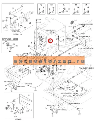 Контроллер 21Q6-32210, аналог, КНР (ЭБУ, электронный блок управления, бортовой компьютер) экскаватора HYUNDAI R210W9S