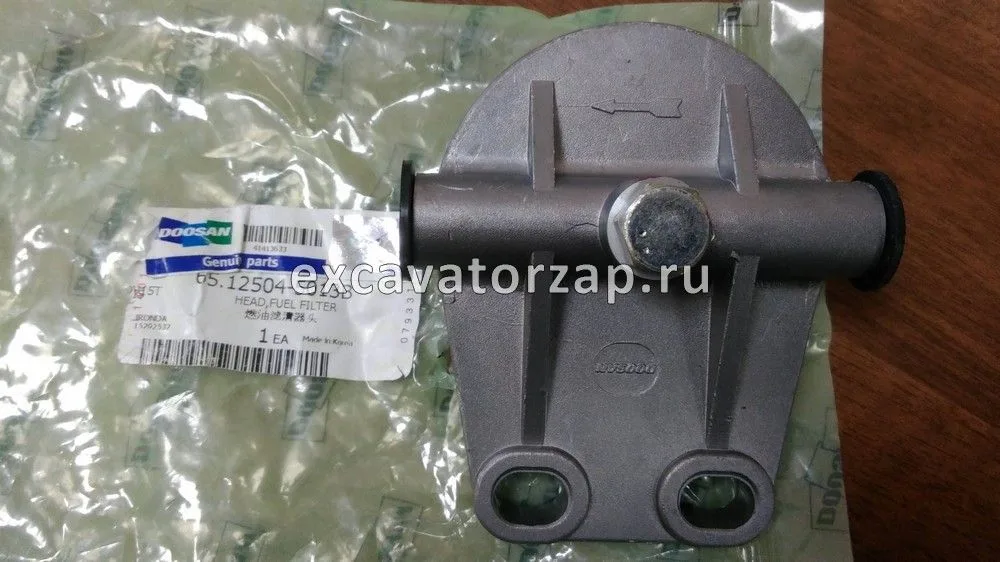 Голова фильтра топливного 65.12504-5013B (оригинал, Doosan) экскаватора DOOSAN SOLAR