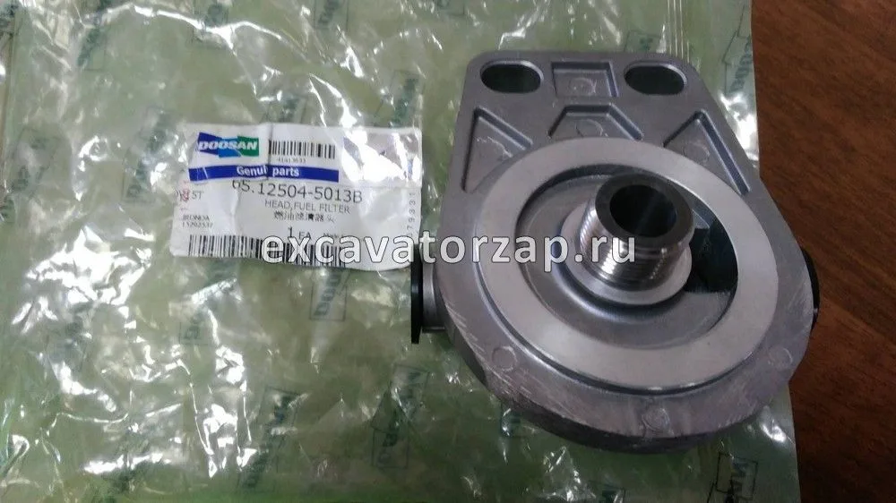 Голова фильтра топливного 65.12504-5013B (оригинал, Doosan) экскаватора DOOSAN SOLAR