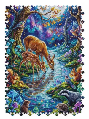 Косули на водопое - 261 - Картон