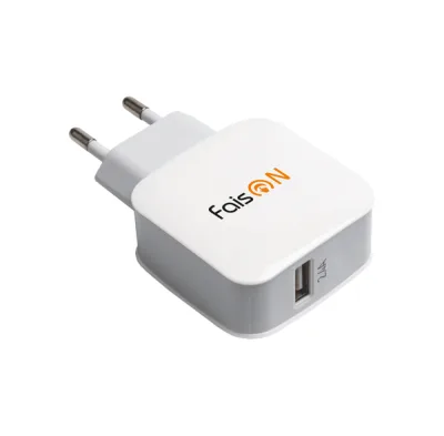 Блок питания сетевой 1 USB FaisON, C42A Vast FS-Z-433, SONDER, 2400mA, пластик, QC3.0, цвет: белый