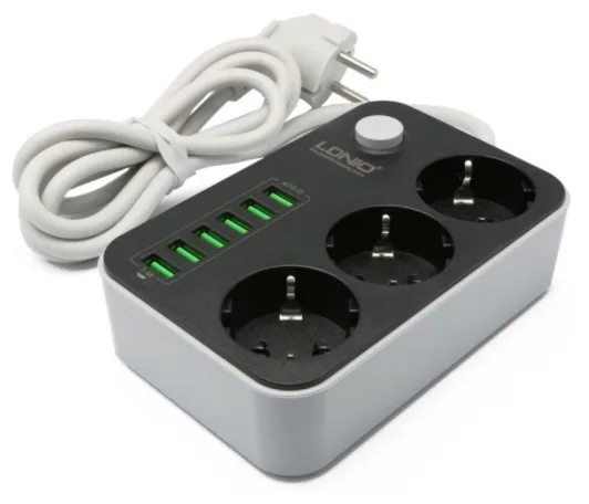 Сетевой фильтр SE3631 1600mm + 6USB Ports 3,1A
