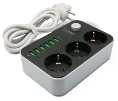 Сетевой фильтр SE3631 1600mm + 6USB Ports 3,1A