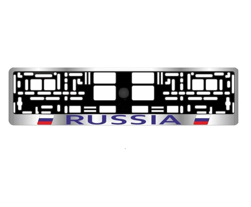 NEW A78104S Рамка под номерной знак хром (RUSSIA)AVS RN-02