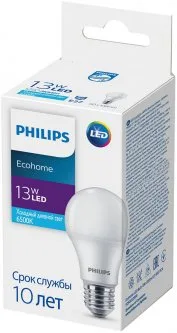 NEW Лампа диодная A60 13Вт Е27 4000К 1250Лм Philips Ecohome (20)