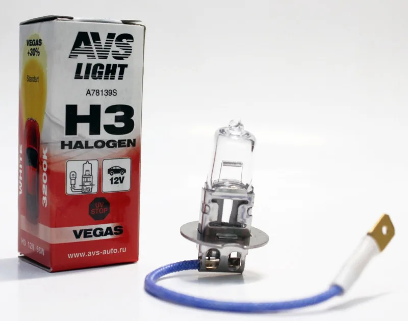 NEW A78139S Галогенная лампа AVS Vegas H3.12V.55W.1 шт.