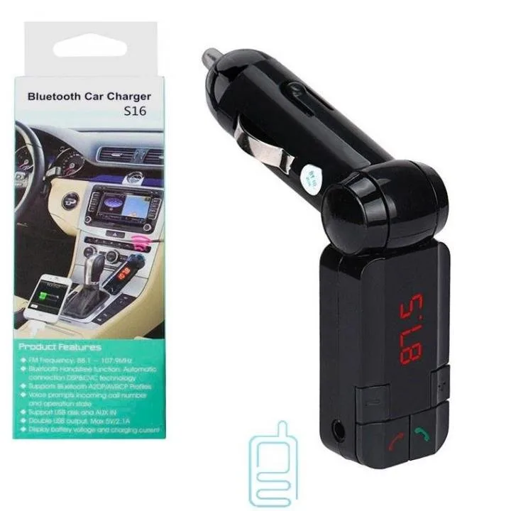 NEW FM модулятор S16BT Bluetooth (100)