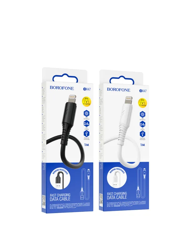 Кабель 8 pin 5 BOROFONE BX47 в коробке (Original) (1м) (100шт)