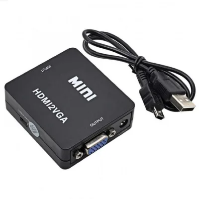 NEW Адаптер Mini HDMI/VGA 1080p Converter (black)