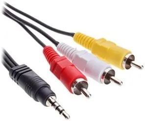 Кабель Видео AUX-3rca 3м хороший, позолоченный након. (50pcs)