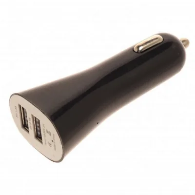 NEW АЗУ 2USB 5121 5V/2,1A=1А Black длинный