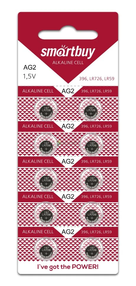 Батарейка часовая Smartbuy AG2-10B (200/2000) (SBBB-AG2-10B)