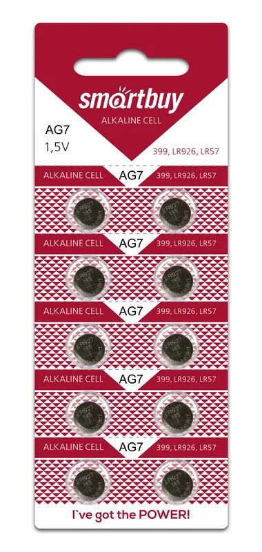Батарейка часовая Smartbuy AG7-10B (200/2000) (SBBB-AG7-10B)