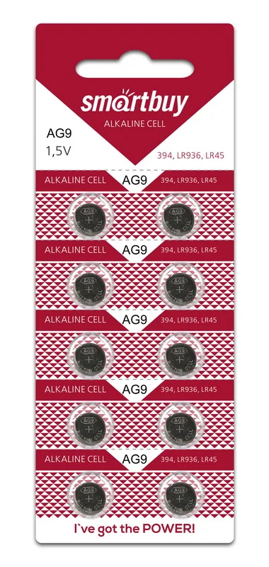 Батарейка часовая Smartbuy AG9-10B (200/2000) (SBBB-AG9-10B)
