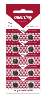 Батарейка часовая Smartbuy AG9-10B (200/2000) (SBBB-AG9-10B)