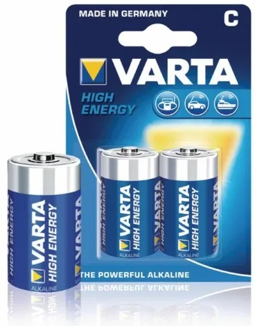 NEW Батарейка C Varta LR14-2BL HIGH ENERGY, 1.5В, (2/20/200)