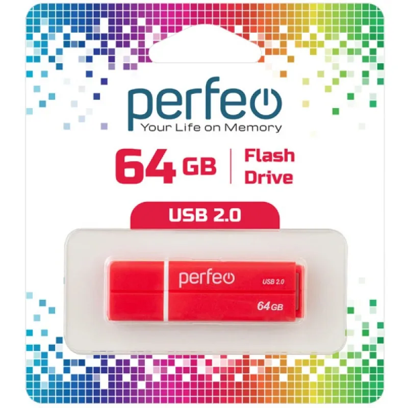Perfeo USB 64GB C01G2 Red