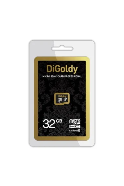Карта памяти microSDHC 32Gb DiGoldy, Class10, без адаптера