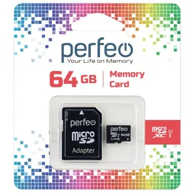 Perfeo microSDXC 64GB High-Capacity (Class 10) UHS-1 w/o Adapter