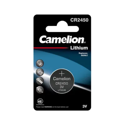 NEW Батарейка Camelion CR2450-1BL, 3В, Li, (1/10/1800)