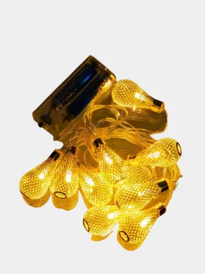 NEW Perfeo гирлянда светодиодная "Капля 1" 10LED, металл, 1.5м, 2хАА