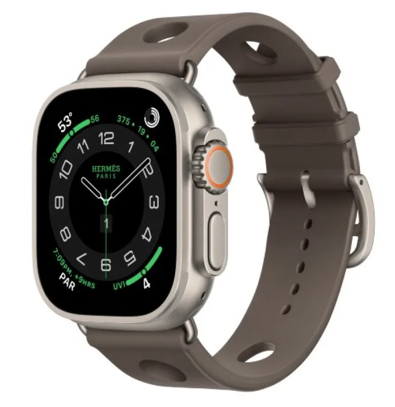Apple Watch Ultra 3 Hermes 49mm, спортивный ремешок Scub’H Diving