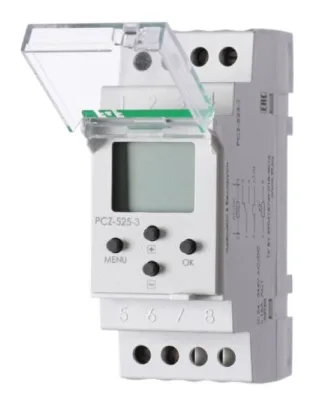 Реле времени астрономическое PCZ-525-3 1 канал с фотореле F&F EA02.002.014