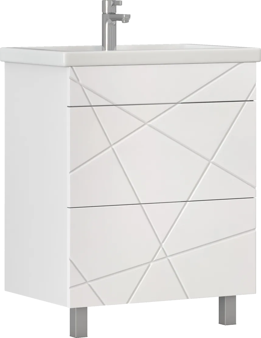 Тумба с раковиной Vigo Geometry 70 белая