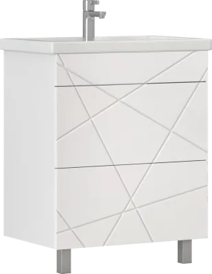 Тумба с раковиной Vigo Geometry 70 белая
