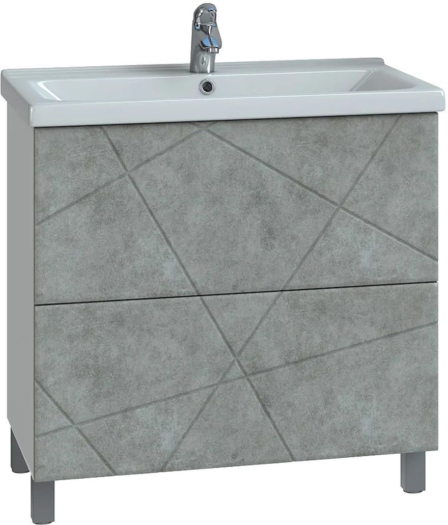 Тумба с раковиной Vigo Geometry 70 бетон