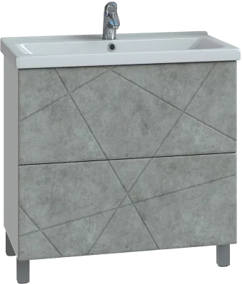Тумба с раковиной Vigo Geometry 70 бетон