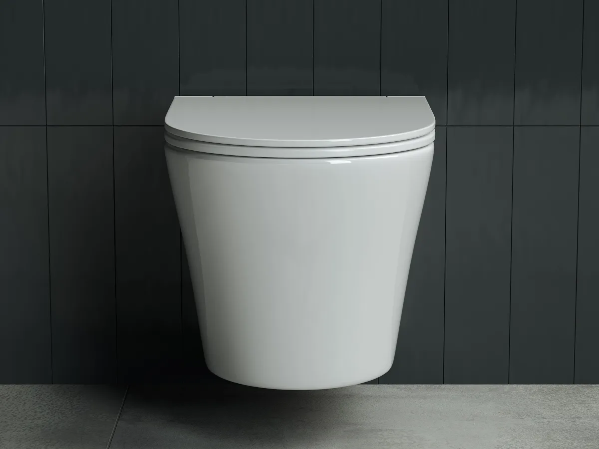 Комплект 3 в 1 Унитаз подвесной Ceramicanova Форма (Forma) CN3011 + Инсталляция STWORKI 510162 + Кнопка Хельсинки 500471 цвет матовый черный