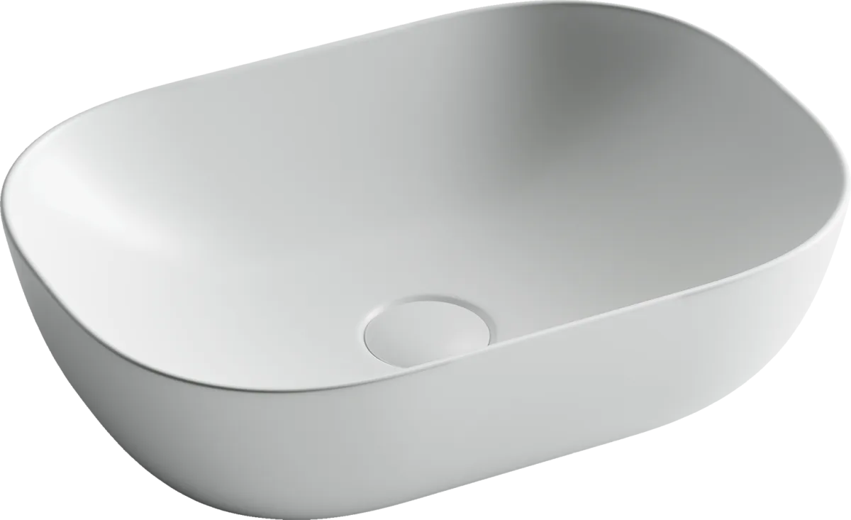 Накладная раковина Ceramicanova Элемент (Element) CN6009 46 глянцевая белая, прямоугольная