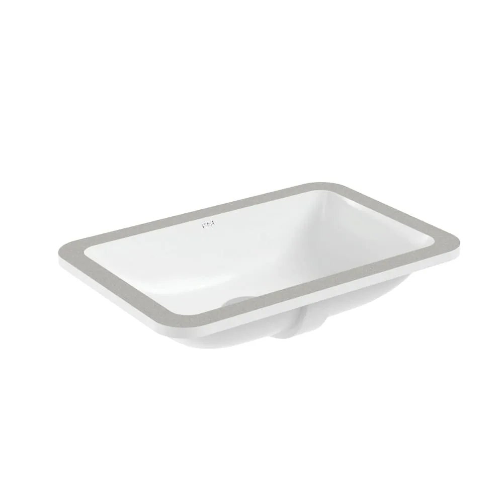 Раковина встраиваемая снизу VitrA S20 7475B003-0618 55 глянцевая белая, прямоугольная