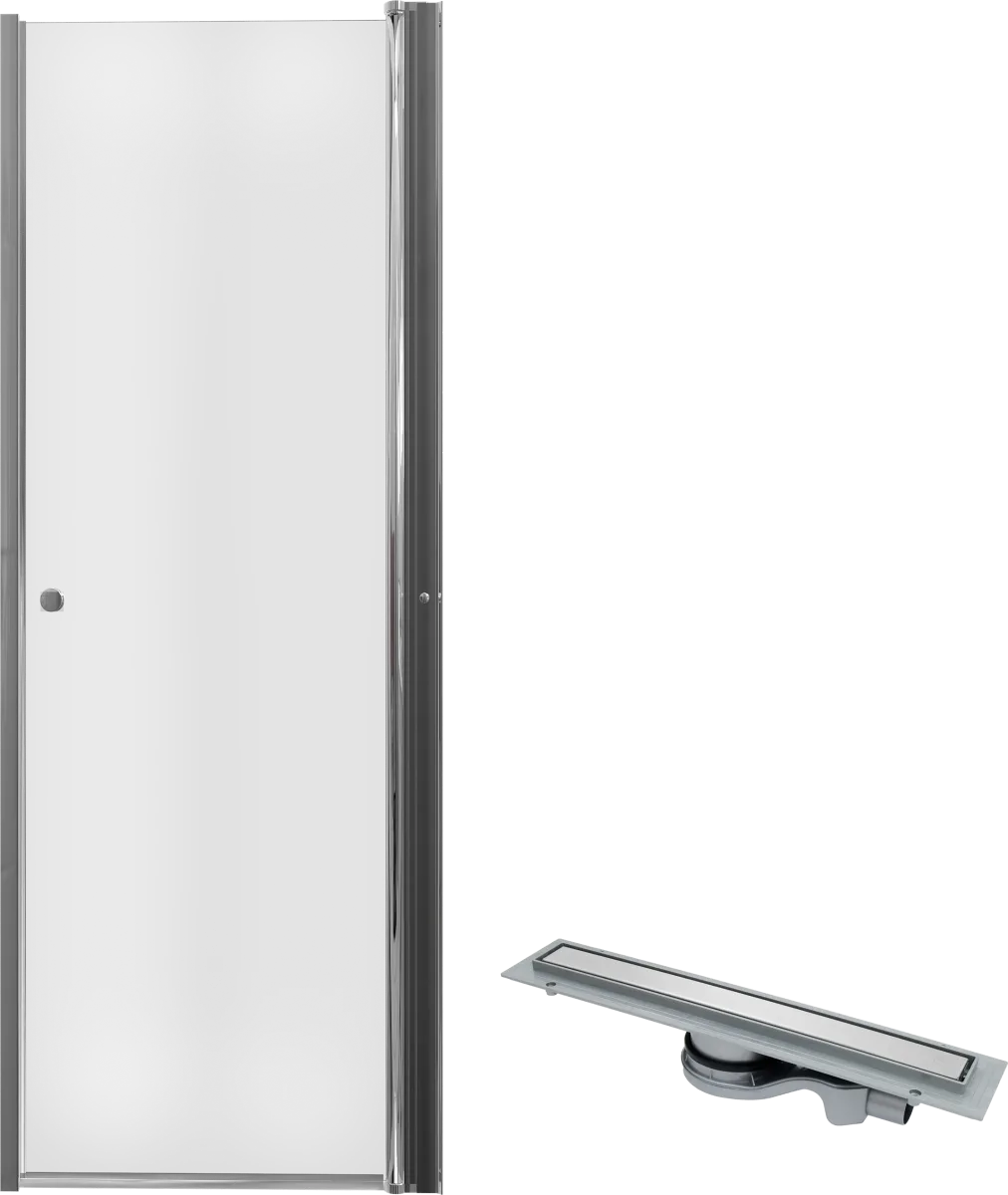 Комплект Душевая дверь в нишу DIWO Анапа Щ0000055501 + Лоток CK DRAIN 1105-00155