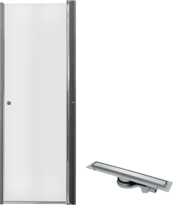 Комплект Душевая дверь в нишу DIWO Анапа Щ0000055501 + Лоток CK DRAIN 1105-00155