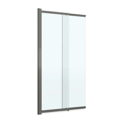 Шторка на ванну Cezares Движение (Slider) VF-11-90/150-C-GM профиль оружейная сталь, стекло прозрачное