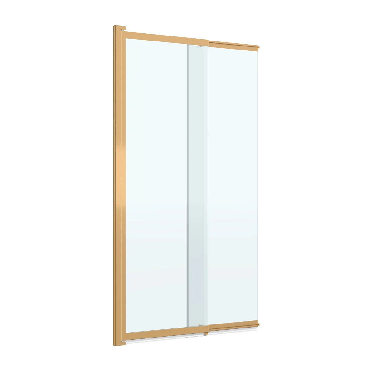 Шторка на ванну Cezares Движение (Slider) VF-11-90/150-C-BORO профиль брашированное золото, стекло прозрачное