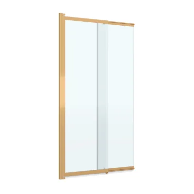 Шторка на ванну Cezares Движение (Slider) VF-11-90/150-C-BORO профиль брашированное золото, стекло прозрачное