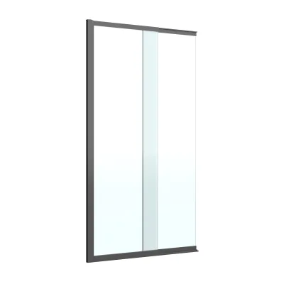Шторка на ванну Cezares Движение (Slider) SLIDER-FIX-VF-11-90/150-C-NERO профиль черный, стекло прозрачное
