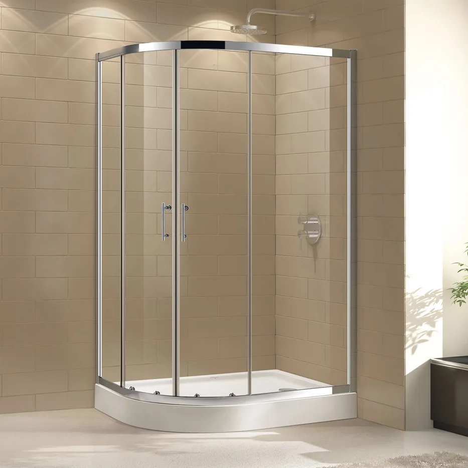 Душевой уголок Cezares Эко (Eco) O-RH-2 100x80, профиль хром, стекло прозрачное