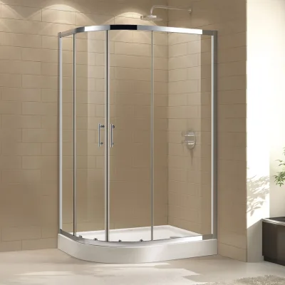Душевой уголок Cezares Эко (Eco) O-RH-2 100x80, профиль хром, стекло прозрачное