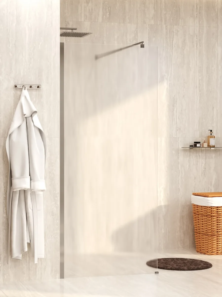 Душевая перегородка Wasserkraft Rur 30W 120 см, профиль хром, стекло текстурное