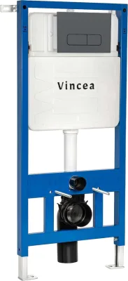 Комплект Инсталляция Vincea VIS-601 + Кнопка VFP-002GM цвет вороненая сталь