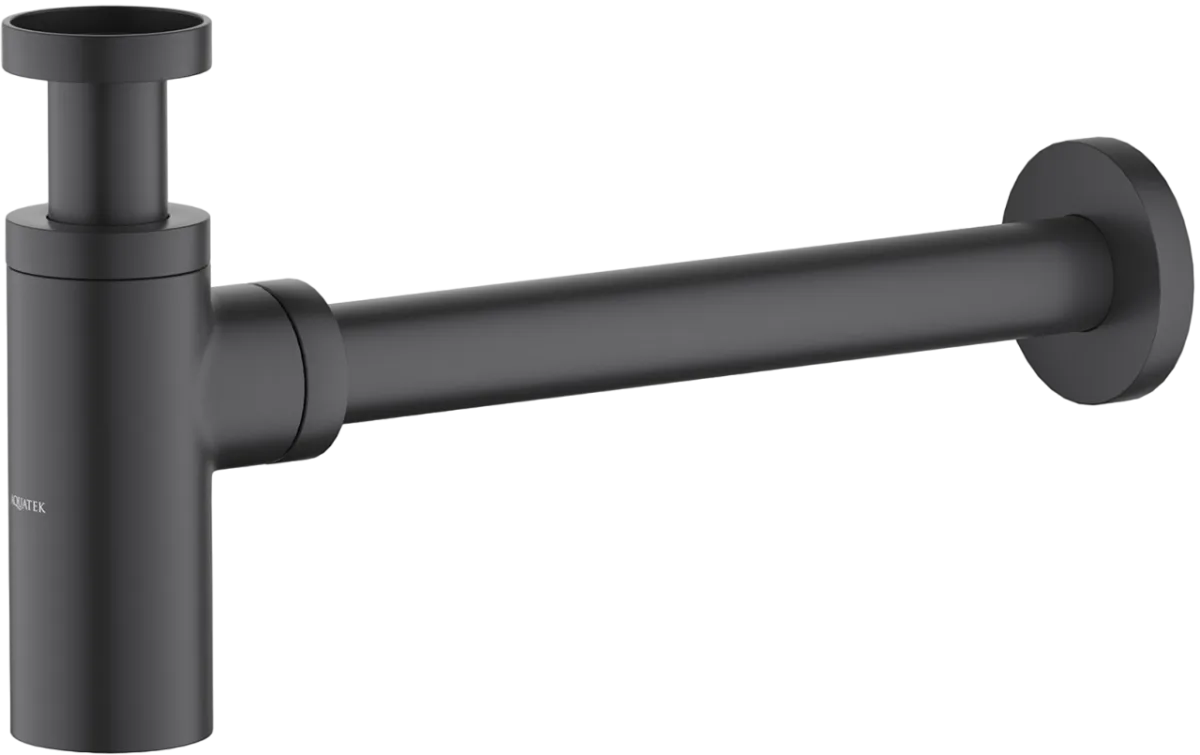 Сифон для раковины AQUATEK AQ6012MB 32 мм, бутылочный, матовый черный