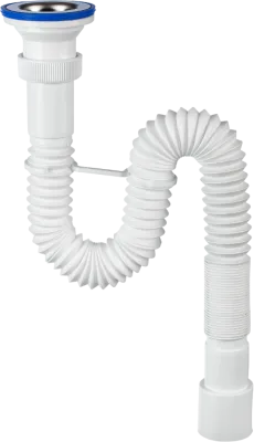 Сифон для мойки Virplast Мини Элит 30986333 40 мм, гофрированный, хром, нержавеющая сталь