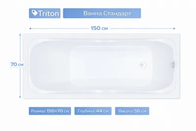 Ванна Стандарт 150х70 Triton