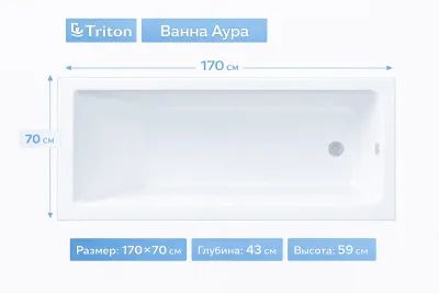 Ванна Аура 170х70 Triton