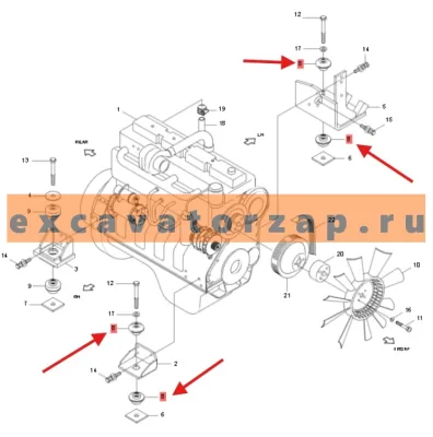 Подушка двигателя 11N6-08255 передняя, оригинал, HYUNDAI, экскаватора HYUNDAI R110-7A, R140LC-7, R140LC-7A, R140LC9S, R140LC9V, R140W7, R140W7A, R140W9S, R145CR9, R160LC7A, R170W7A, R180LC7A